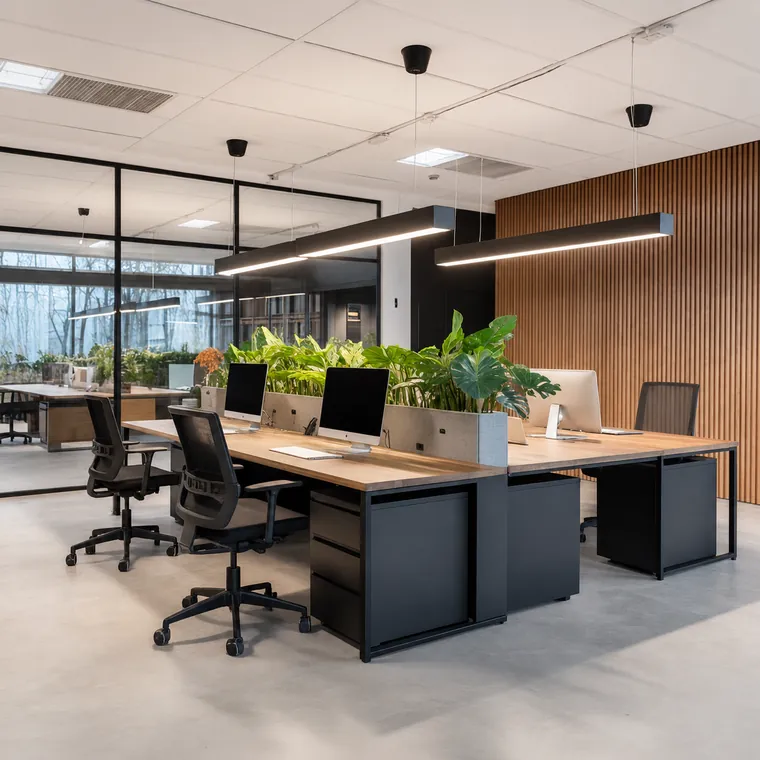 Clean corporate office space