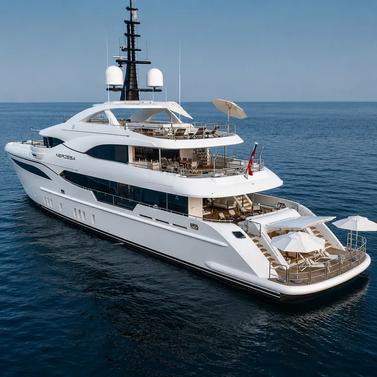 Detailed yacht cabin interior